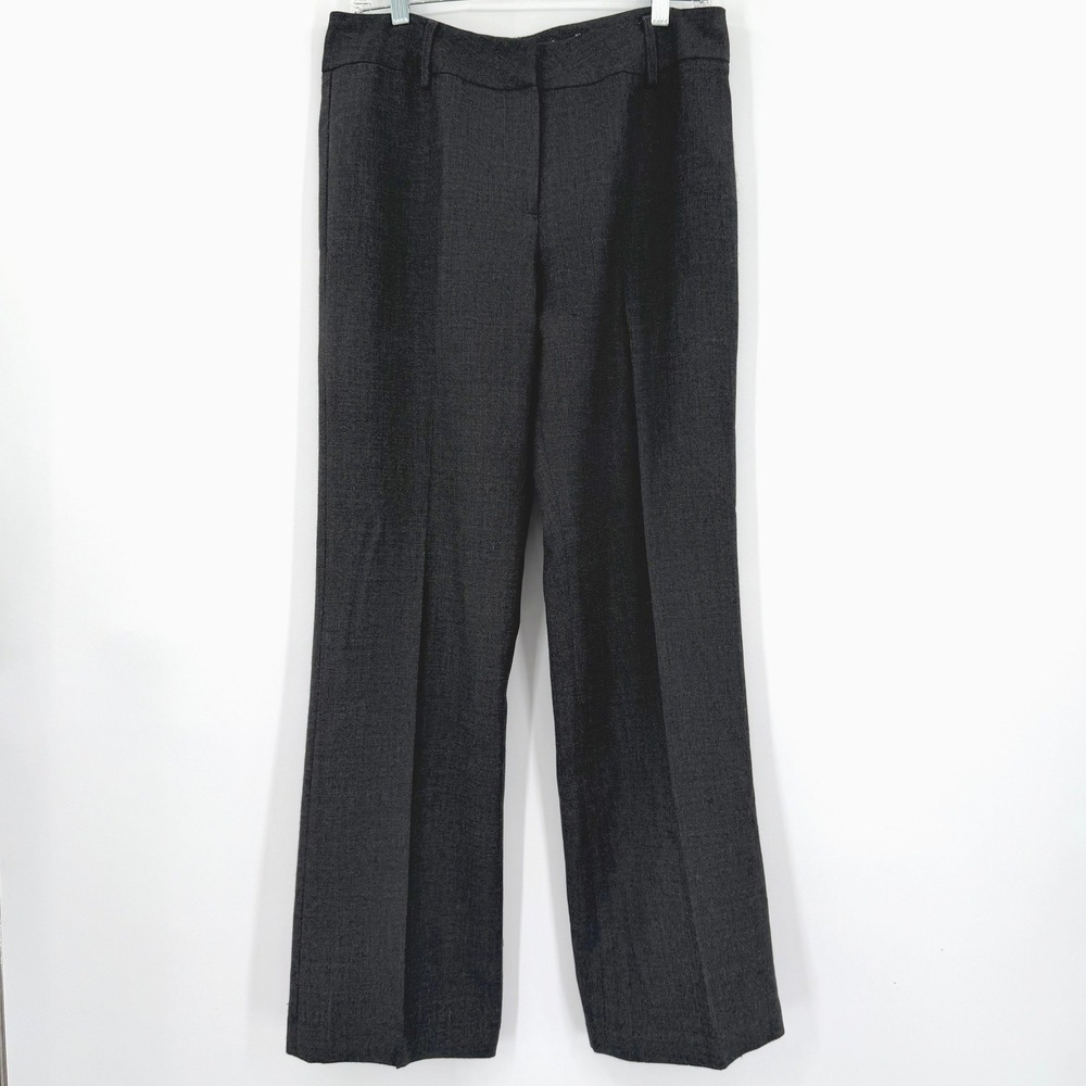 Jennifer & Grace Womens Charcoal Gray 100% Pure Wool Lined Dress Pants Size 8